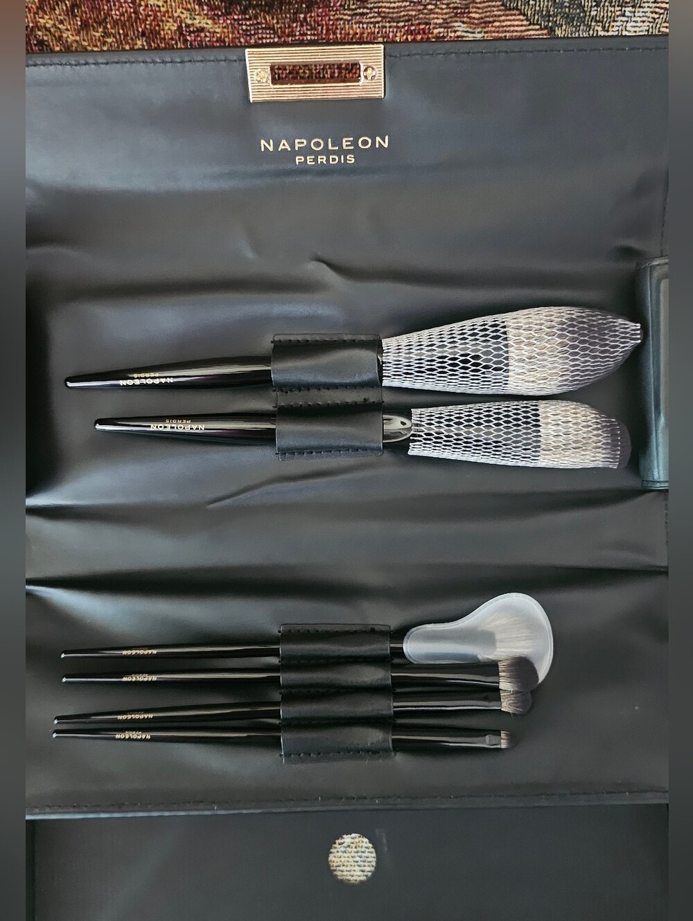 Napoleon Perdis Black Makeup Brush Set With Case